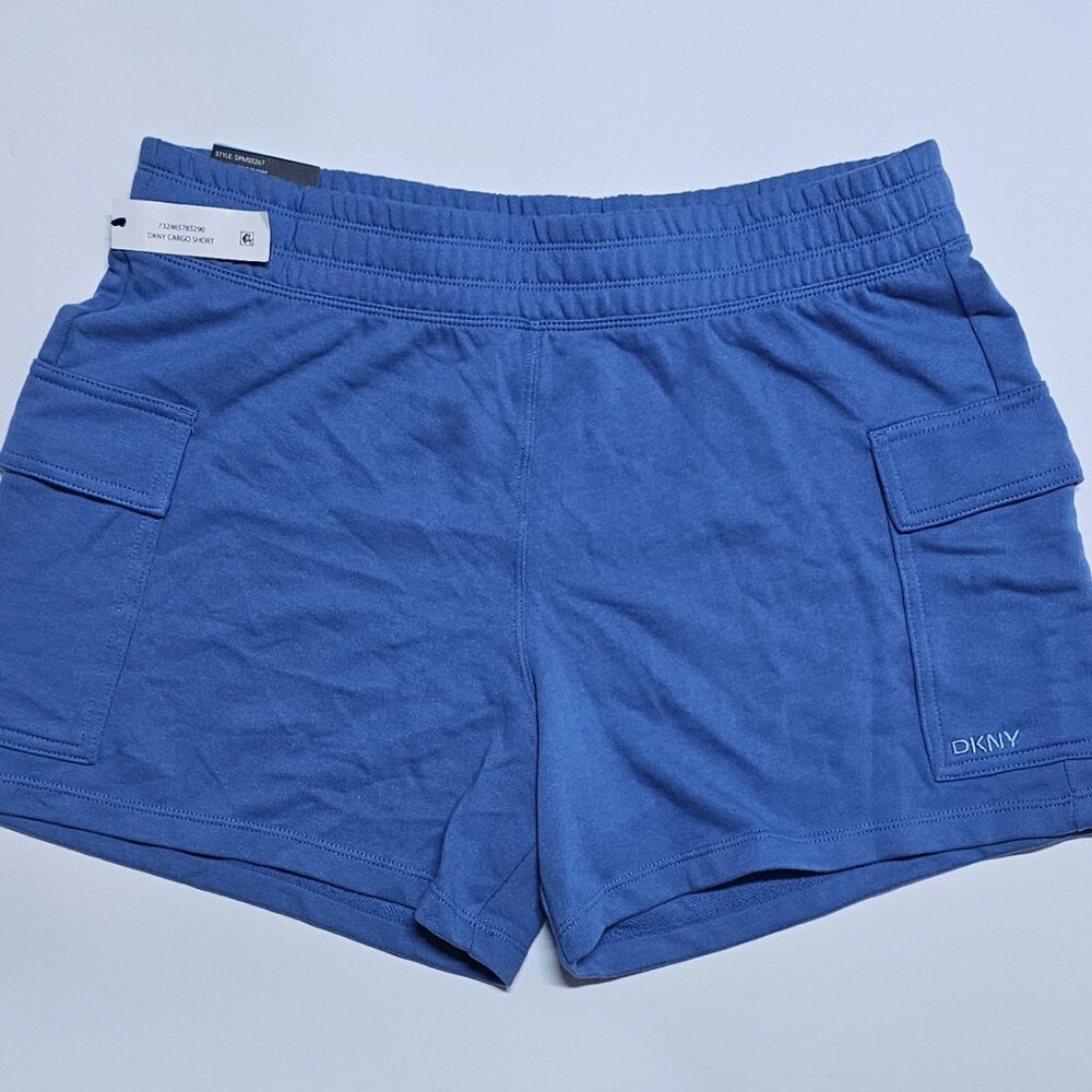 DKNY Women's French Terry Classic Fit Ultra-Soft Cargo Short - Picture 6 of 6